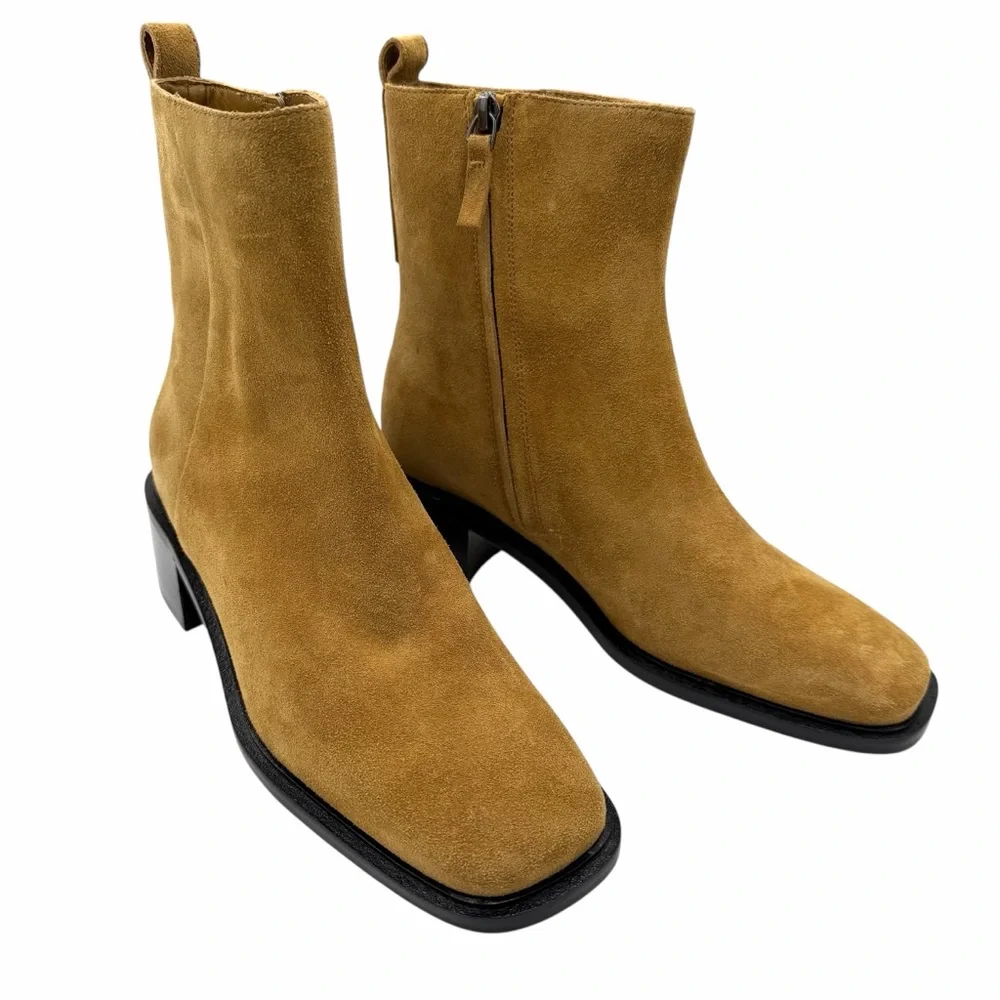 NEW Everlane Toasted Almond Suede Tan Leather The City Boot in Size‎ 7